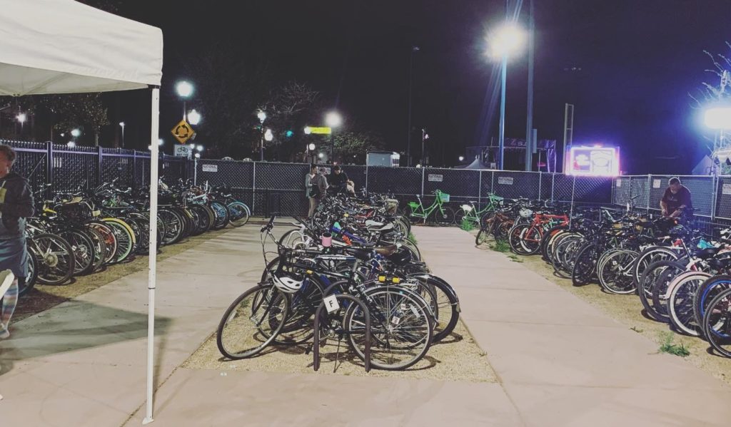 Bike valet at Innings Festival